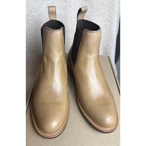 Nisolo Carmen Chelsea Boot Size 6.5 Almond Tan Brown Leather Ankle Slip On NIB